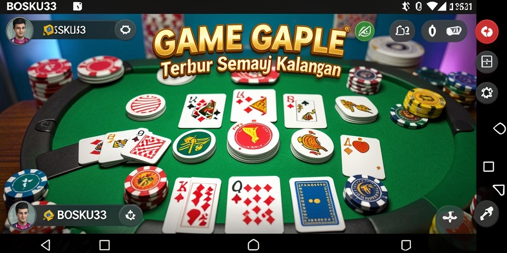 Tampilan gameplay seru dan interaktif dalam permainan Gaple.