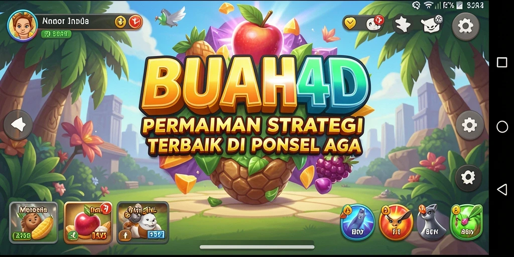 Tampilan gameplay menakjubkan dalam BUAH4D menunjukkan strategi dan keindahan.