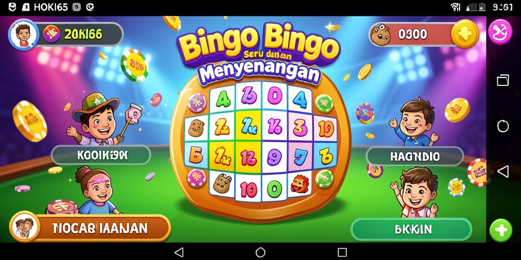 Tampilan gameplay HOKI65 yang seru dan interaktif saat bermain Bingo.