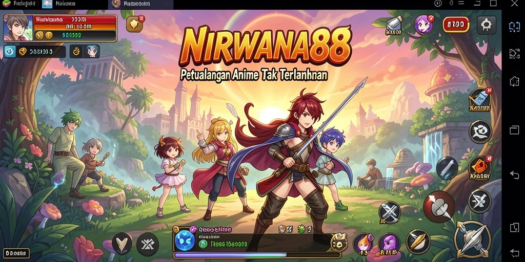 Tampilan menarik dari gameplay NIRWANA88 yang penuh warna dan karakter unik.
